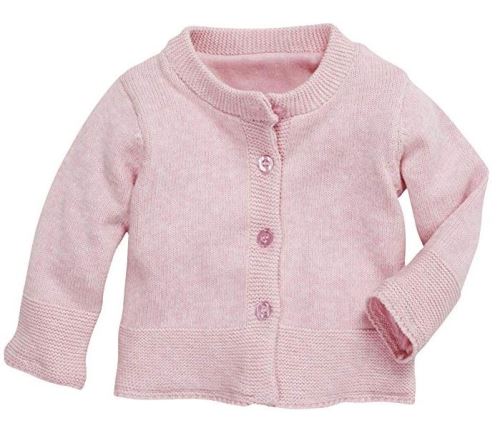 Schnizler gilet tricoté en coton Cardiganjunior rose