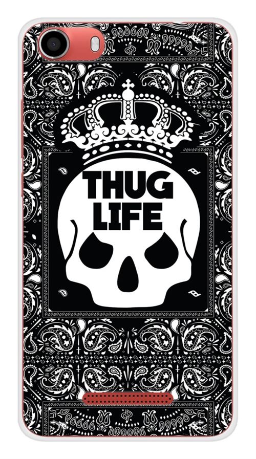 Coque en silicone imprimée compatible Wiko Lenny 2 Thuglife