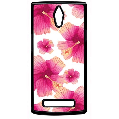 Coque Oppo Find 7 Hibiscus Fond Blanc