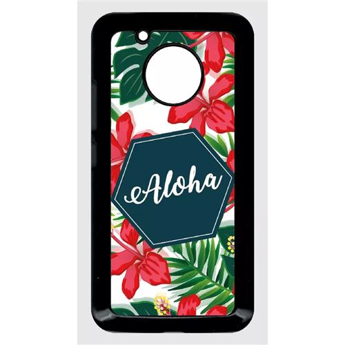 Coque Motorola Moto G5 Aloha Tropical Fond Blanc 2