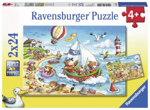 Ravensburger Puzzle 24 pièces - 2 Puzzles - Vacances à la Mer