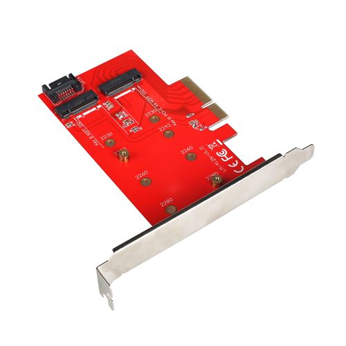 i-tec i-tec pci-e 2x m2 card internal pci-e card pci-e/sata noir