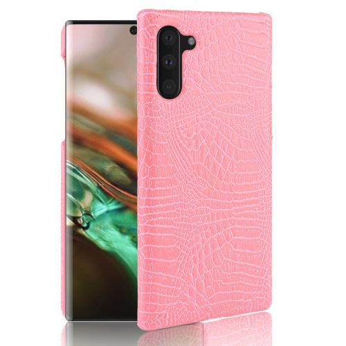 Coque en TPU + PU peau de crocodile rose pour votre Samsung Galaxy Note 10