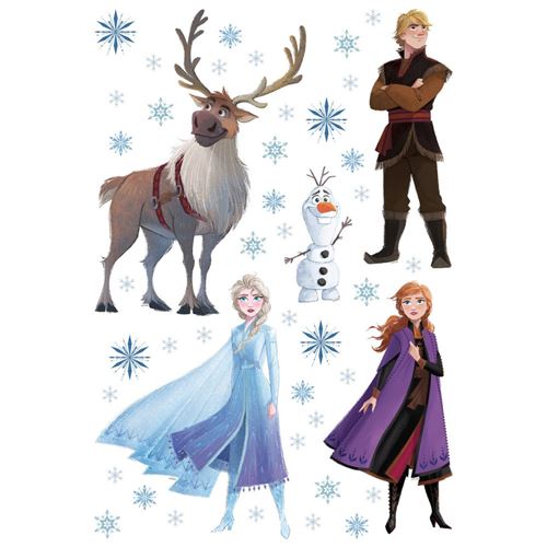 Stickers repositionnable Disney - La Reine des Neiges 2 - modèle dessin - 42.5CM x 65 CM