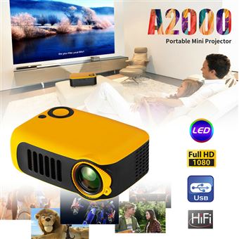 Mini projecteur vidéo, vidéoprojecteur Full HD 1080P pris en charge, projecteur  vidéo home cinéma, rétroprojecteur compatible avec l'ordinateur smartphone