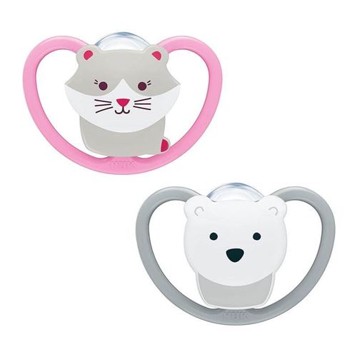 Lot x2 Space Sucettes - 6/18 mois - Chat/Ours
