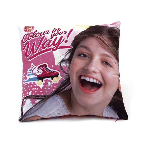 Soy Luna 709734 Coussin Carré Polyester Rose 35 x 3 x 35 cm
