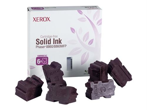  Xerox Phaser 8860MFP - Pack de 6 - magenta - encres solides - pour Phaser 8860, 8860DN, 8860MFP, 8860MFP/D, 8860MFP/E, 8860MFP/SD, 8860PP, 8860WDN 