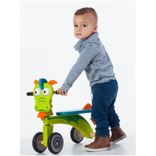 Porteur En Bois Ou Velo 4 Roues Pour Bebe Dragon Porteur Bois Achat Prix Fnac