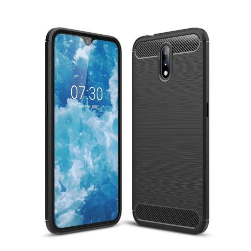 Coque Nokia 2.3 Carbone Noir Housse Etui En Silicone Gel Souple hfs-house®