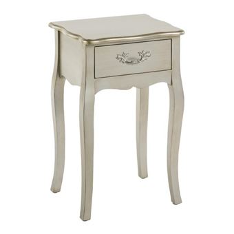 Table De Chevet 1 Tiroir Argent April Achat Prix Fnac
