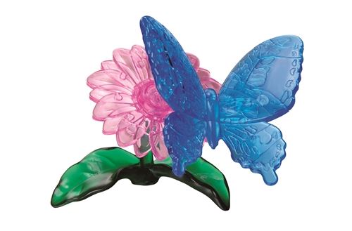 Puzzle 39 Pièces : Puzzle 3D en Plexiglas - La Fleur et le Papillon, HCM Kinzel