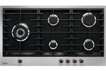 De Dietrich DPE7929XF - Table de cuisson au gaz - 5 plaques de cuisson - Niche - largeur : 86 cm - profondeur : 48 cm - noir/acier inoxydable - inox/noir