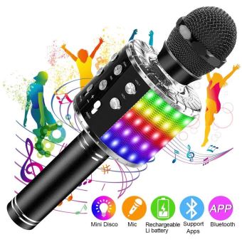 ShinePick Microphone Karaoke sans Fil, Micro Karaoké Bluetooth
