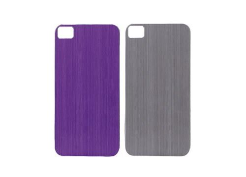 Pack de 2 facades arrières adhésives pour iPhone Gris et Violet