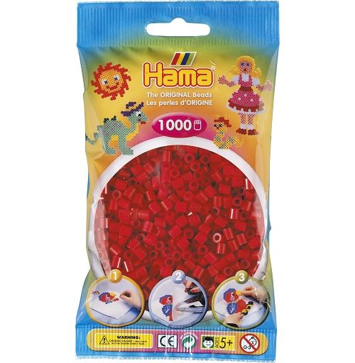 1 000 perles standard (Ø5 mm)- rouge Noël