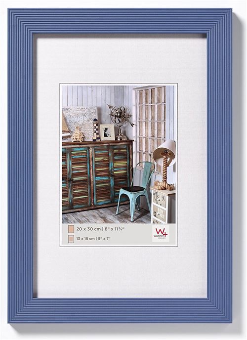 walther HI318L Grado Cadre en bois, 13 x 18 cm, bleu