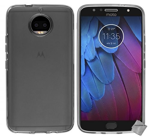 Housse etui coque pochette silicone gel fine pour Motorola Moto G5s avec film ecran - GRIS