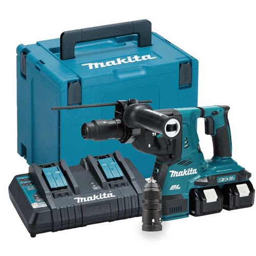 Perfo-Burineur Sds+ 36V (2X18V) 28 Mm Makita - avec 2 Batteries 18V 5.0Ah - Chargeur - Makpac - Dhr281Pt2J