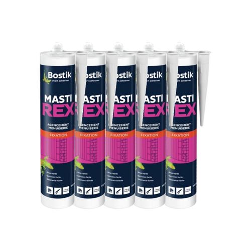 Lot de 5 mastic néoprène BOSTIK Mastirex - 310ml
