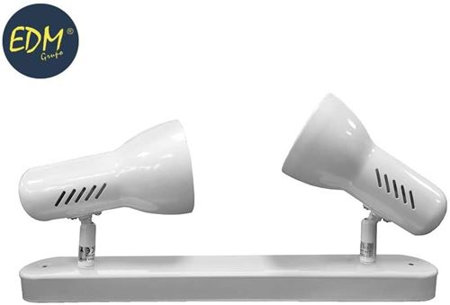 Deux projecteurs blancs LED bande 2xE27 Galaxy EDM 32005