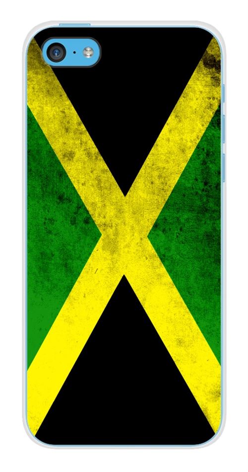 Coque en silicone imprimée compatible Apple iPhone 5C Drapeau Jamaïque