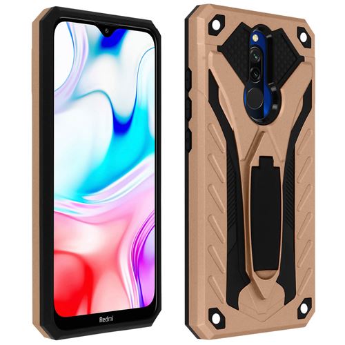 Coque pour Xiaomi Redmi 8 / 8A Bi-matière Antichoc Béquille Fonction Support - Rose Gold