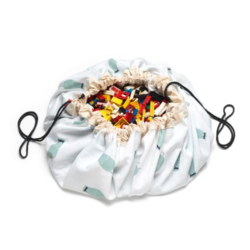 Sac à jouets et tapis de jeux 2 en 1 Trainmap/ours Play and Go