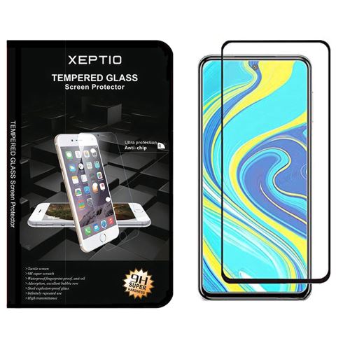 Protection d'écran en Verre trempé Full Cover Noir pour Xiaomi Redmi Note 9 PRO