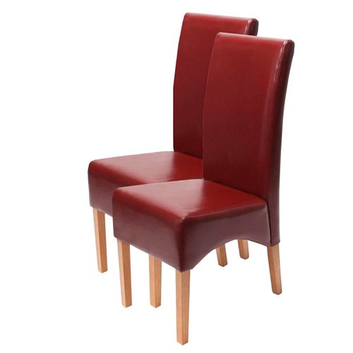 Mendler Rouge Lot De 2 Chaise Latina H. 102 Cm Non Pliable En Bois Interieur - Image 3