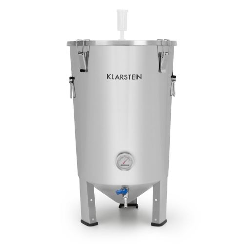 Klarstein Gärkeller Cuve de fermentation 30L pour brassage de bière + barboteur thermomètre - inox 304