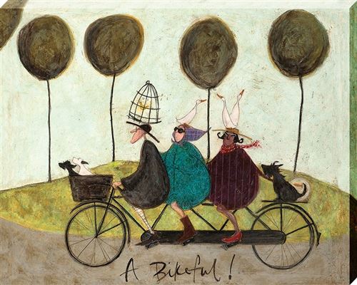 Sam Toft imprimée A Bikeful! 50 x 40 x 3.8 cm
