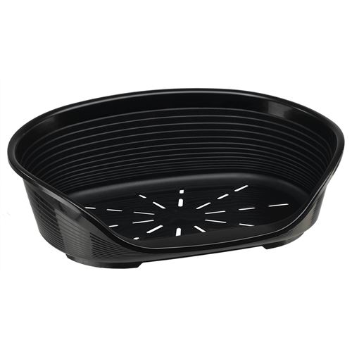 Ferplast Siesta Deluxe Dog Basket - Black - Size 4: 61.5 x 45 x 21.5 cm (L x W x H)