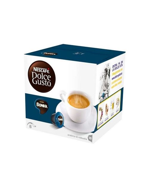 Capsules de café avec étui nescafé dolce gusto 13758 espresso bonka (16 uds)