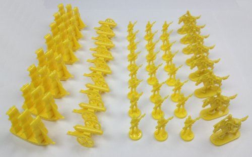 Soldats miniatures en plastique (Jaune), soldats de l'infanterie, cavalerie, artillerie, navires
