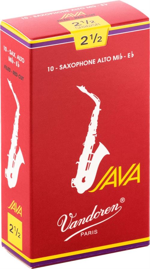 Vandoren - Anches de saxophone alto vandoren java rouge filed red cut 2.5 - sr2625r