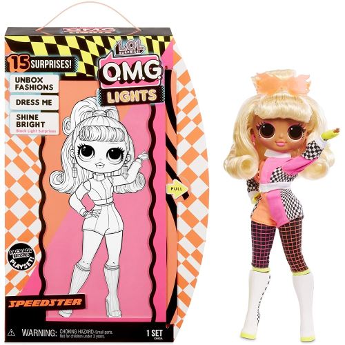 Zapf Creation 565161E7C - L.O.L. Surprise O.M.G. Neon Doll - LOL Fashion Doll Speedster