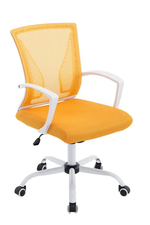Fauteuil de bureau Tracy , Blanc/Jaune