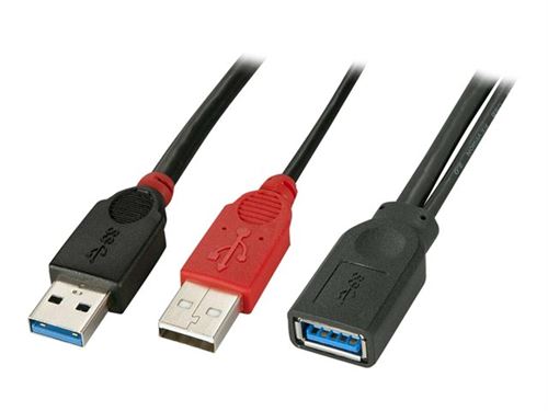 Lindy USB 3.0 Dual Power Kabel - câble USB - 50 cm