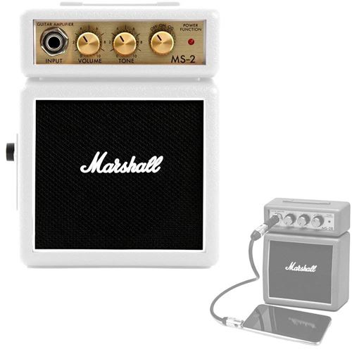 Marshall Amplificateur de Guitare Mini 2 W Blanc à piles