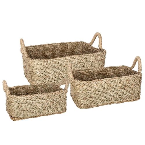 ATMOSPHERA - Lot de 3 Paniers de Rangement - Seagrass - 36 cm - Naturel - Image 4