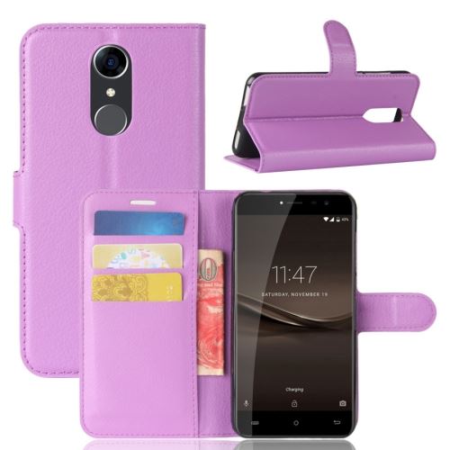 CUBOT R9 Housse Etui Cuir PU Texture Litchi Violet ALS51267