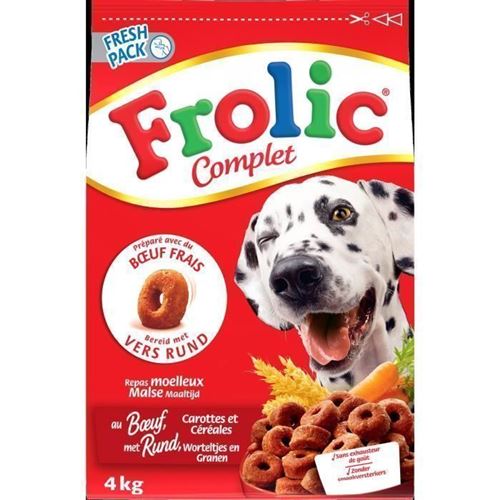 Frolic Croquettes Completes - Au Boeuf Frais, Carottes Et Cereales - Pour Chien - 1,5kg