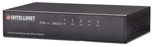 IC Intracom Intellinet Switch Fast Ethernet Office Métal bureau Commutateur de bureau 5 ports 5 Port Noir