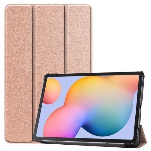 Générique Or Rose Etui En Pu + Tpu Avec Support Tri-Pliure Pour Votre Samsung Galaxy Tab S6 Lite 10.4