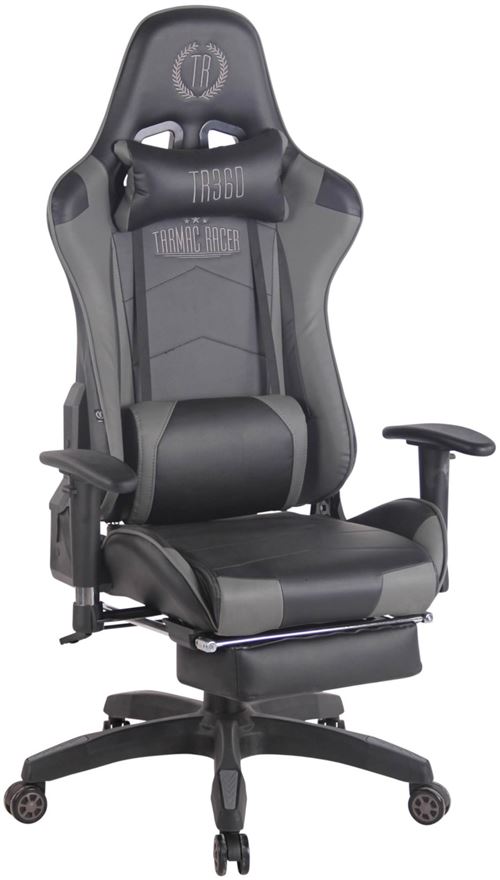 Fauteuil de bureau Turbo XL en similicuir , Noir / Gris/Similicuir