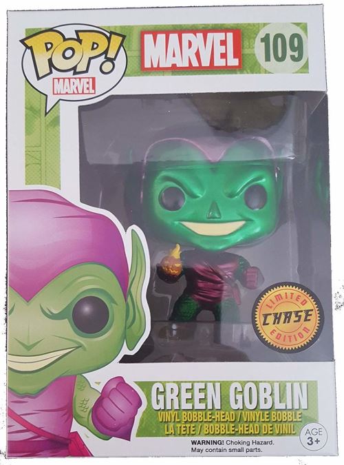 Funko Pop Marvel - Figurine en vinyle Green Goblin # 109 + Protecteur de pop
