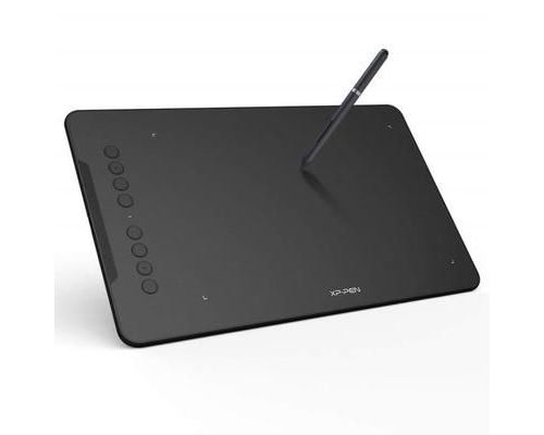 XP-Pen Tablette Graphique Deco01 10 x 6.25 pouces Sensibilité 8192 avec 8 Raccourcis Stylet Passif sans Batterie