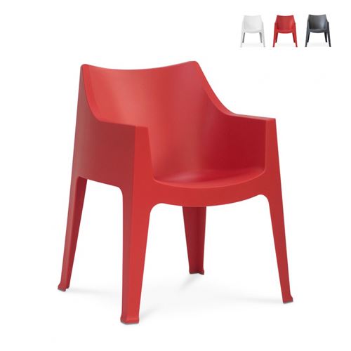 Scab Design - Chaises d'intérieur et d'extérieur Fauteuils avec accoudoirs Scab Coccolona, Couleur: Rouge