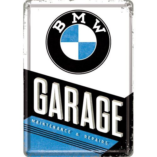 Nostalgic-Art 10291 BMW Garage Tôle Carte postale, 10 x 14 cm